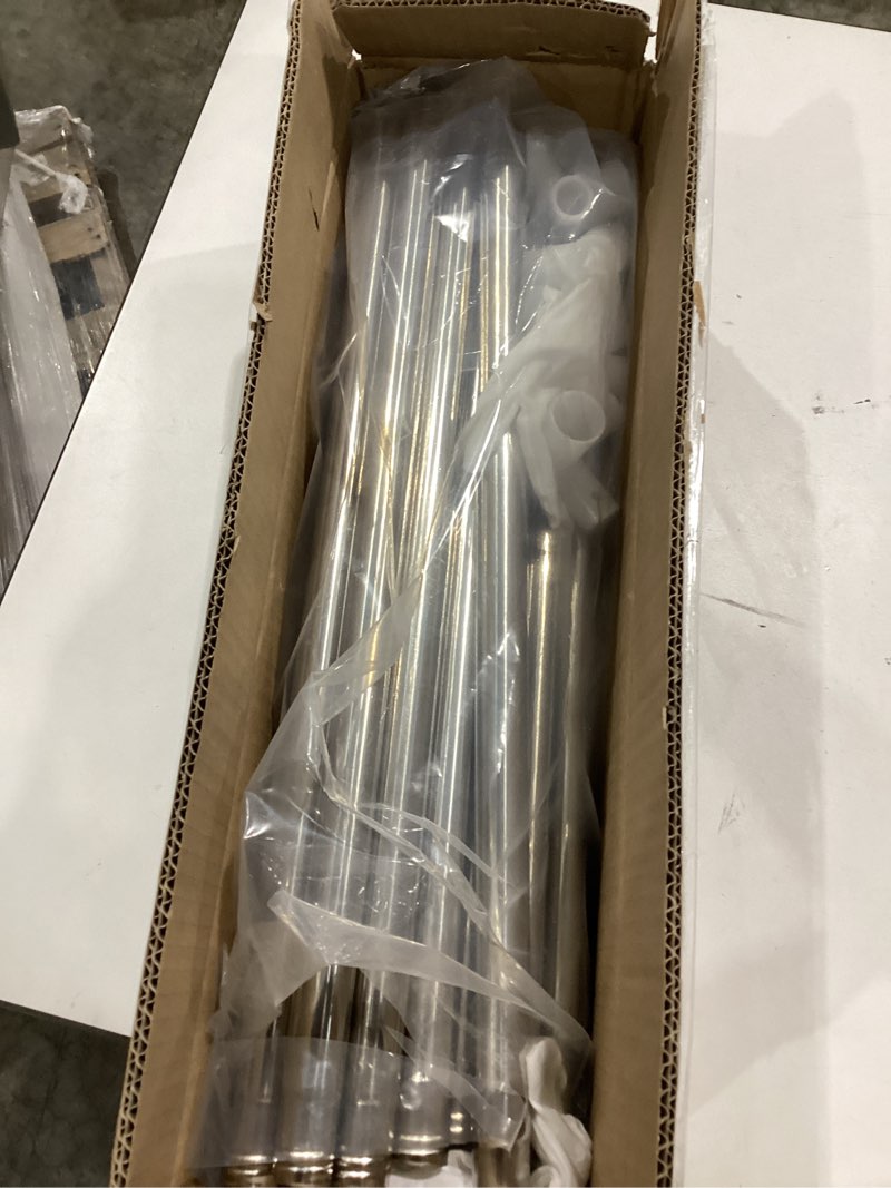 Condition photo showing As Is for canopy bed frame, stainless mosquito net bed frame & bed poles bracket, 4 corner post canopy frame poles fit for metal bed wood bed bedroom decor full (53"x 78"x78")