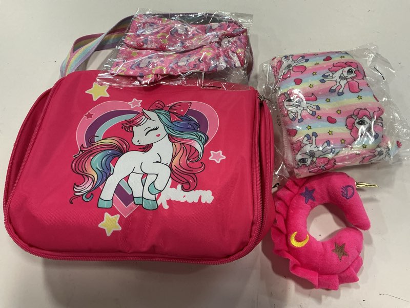 Unicorn Couture Toiletry Cosmetic Bag Accessory Bag, Make-up Bag & Notepad Bundle Set