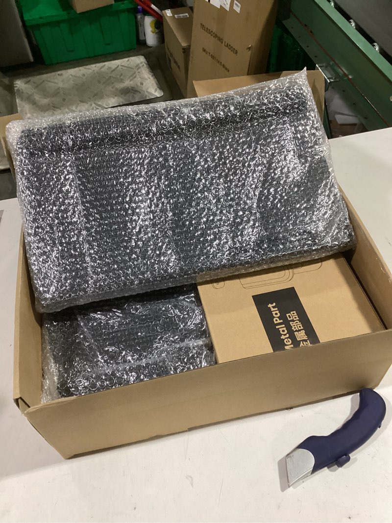 Condition photo showing New/Like New for Klearlook Keyboard Tray Under Desk with 360° Rotation, Ergonomic Computer Keyboard & Mouse Tray 25"W×11.02"D Sit Stand Desk Keyboard Holder w/Wrist Rest & Storage Drawer (Height is not Adjustable)