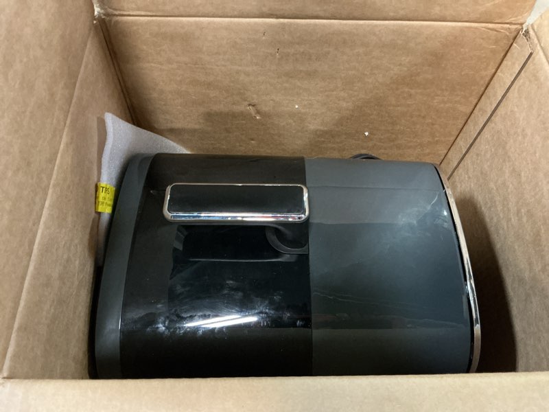 Condition photo showing Good Condition for Simple Deluxe 12-in-1 Air Fryer 6.34 Qt, Digital Preset Airfryer with Visible Window, Nonstick and Dishwasher-Safe Basket, Air Fry, Roast, Bake, Dehydrate, Fries, 1700W, Gary Gray-New