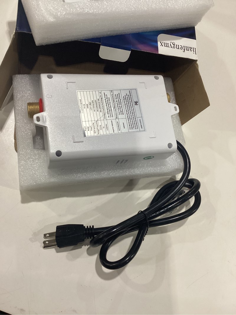 Condition photo showing New/Like New for 110V Tankless Water Heater Electric, 3000W Instant Under Sink Water Heater (Use in Environments Above 0°C/32°F Only), Not for Cold Northern Winters, Portable On-Demand Hot Water for RV, Kitchen Digital Display White