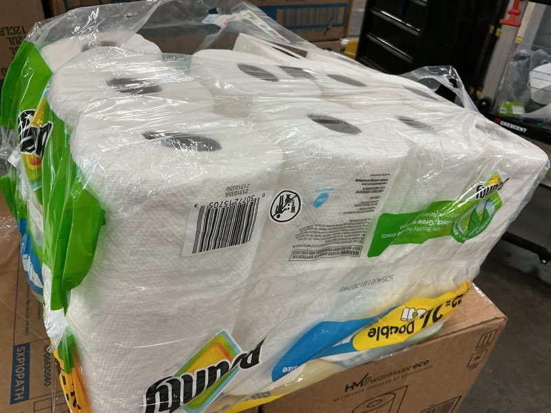 Condition photo showing As Is for bounty white, select-a-size paper towel roll (12 double rolls)