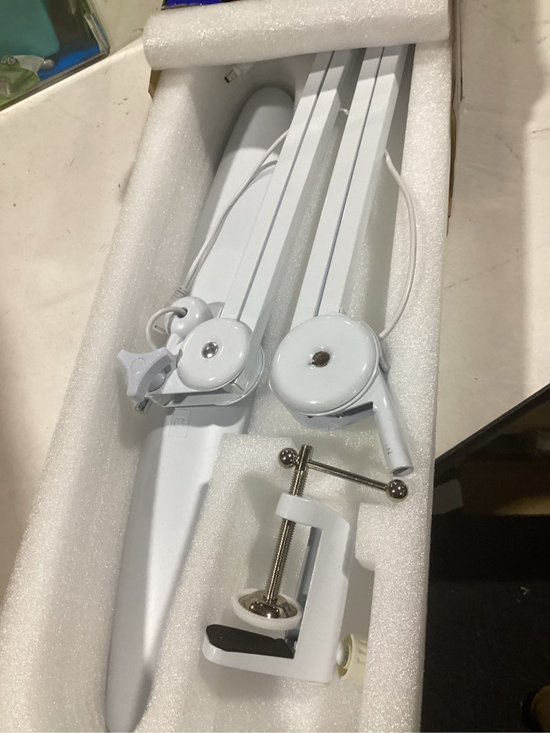 Condition photo showing Good Condition for Led Desk Lamp with Clamp, Eye Caring Architect Desk Light for Home Office, Dual Screen Computer Monitor Gooseneck Adjustable Arm 20" LED Lamp, Stepless Dimming, for Reading, Study, Workbench