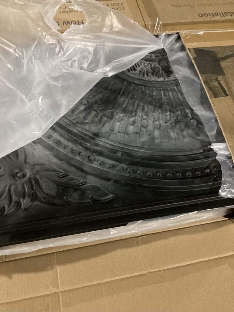 Condition photo showing Good Condition for Art3d 12-Pack Drop Ceiling Tiles 2x2 FT, Decorative Easy Install PVC Ceiling Panels for Interior Kitchen Bathroom Basement, 24x24 Inch, Black
