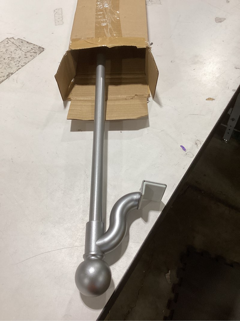 Condition photo showing Good Condition for Zenna Home Adjustable Curtain Tension Rod with Decorative Round Finials, No Drill Small Window Rod, Easy Install Expandable Tension Curtain Rod for Windows, 28 to 48 Inch, Brushed Nickel Brushed Nickel 28" to 48"