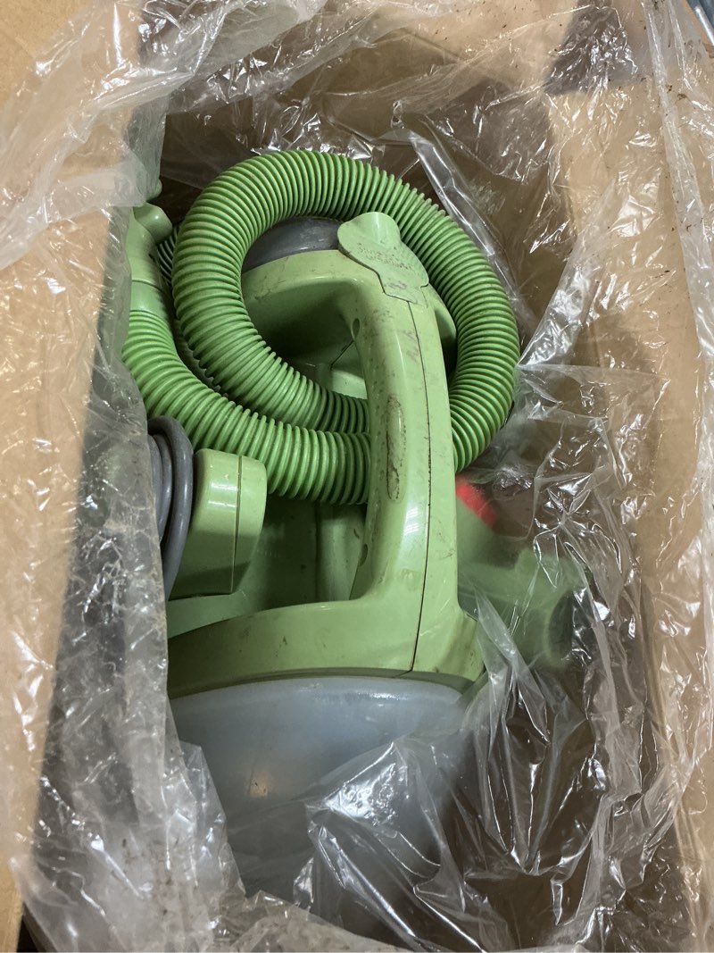 Condition photo showing As Is for bissell little green multi-purpose portable carpet and upholstery cleaner, car and auto detailer, with exclusive specialty tools, green, 1400b