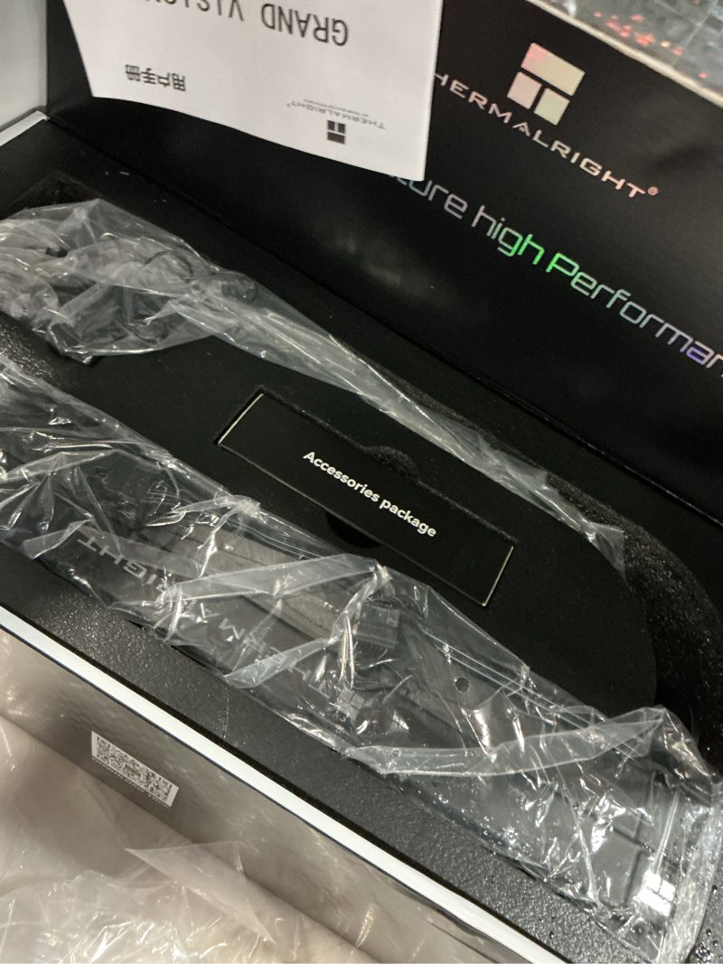 Condition photo showing As Is for Thermalright Grand Vision 360 ARGB Black CPU Water Cooler with 3 PWM Fans with 2150RPM,IPS LCD Screen with 480x480 Resolution,Liquid CPU Cooler for AM5;Intel LGA1700/1851,3.4-inch LCD Display