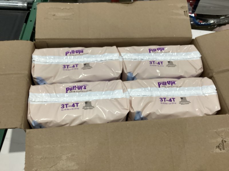 Condition photo showing New/Like New for pull-ups skin essentials disposable training pants - 3t-4t - girl - 112ct