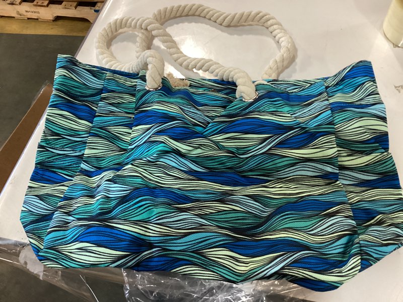 Ocean wave pattern Wekender bag beach tote,travel bag weekend getaway summer vacation Stylish  luggage 