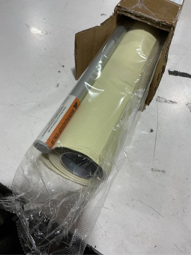 Condition photo showing New/Like New for no drill no tools 100% blackout roller shade | uv protection | easy-care fabric | roller blind for windows & doors | pull down window shade - beige (28" w x 75" h) no drill-beige 28"w x 75"h