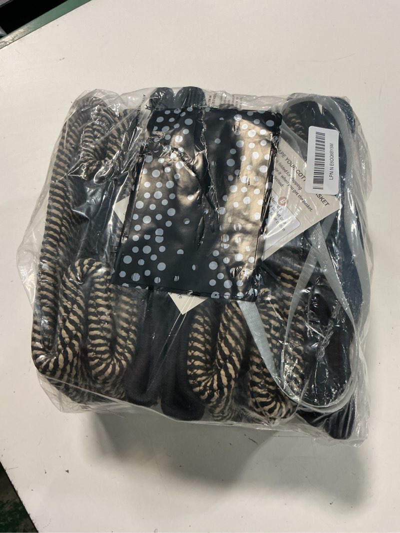 Condition photo showing New/Like New for miniark small storage baskets for organizing | closet organizer bins | shelf toy basket | woven rope baskets | cube decorative box | shallow basket | 13x8.5x5.1” | 4 packs black brown 4pcs-l13xw8.5xh5.1" black/brown