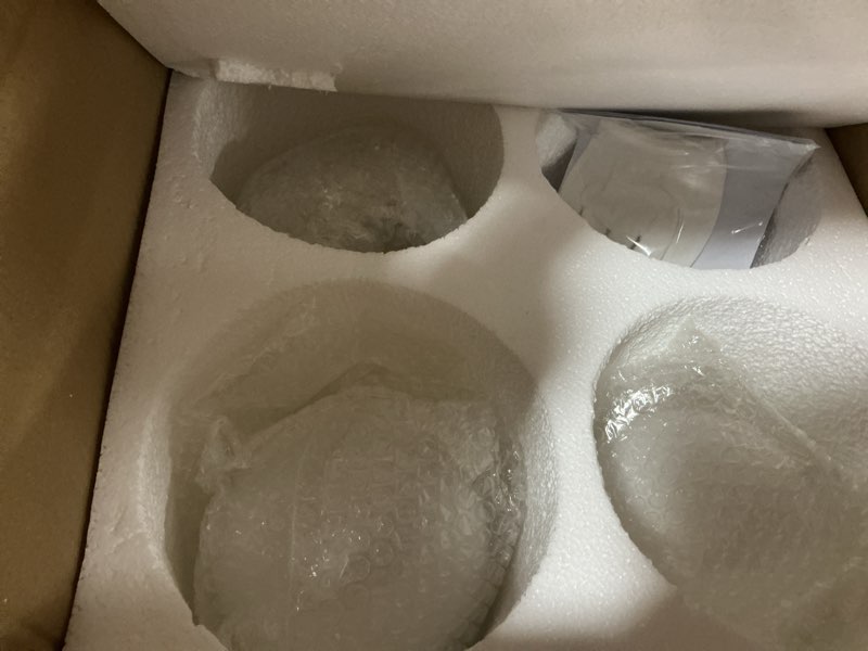 Condition photo showing Good Condition for Globe Glass Pendant Light Modern Silver White Globe Glass Chandelier Mid Century Chandelier 3-Light 