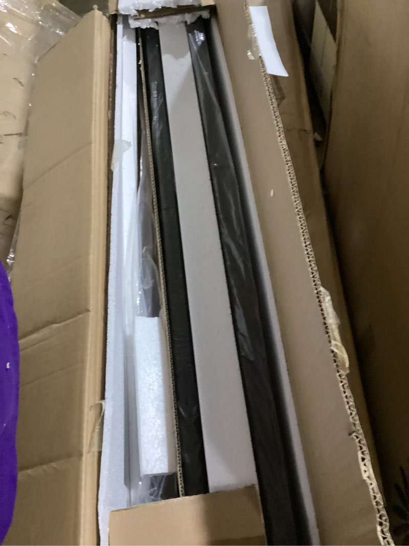 Condition photo showing Good Condition for Queen Bed Frames, Metal Bed Frames with Charging Station, LED Lights Bed Frames with Upholstered Storage Headboard, Sturdy and Noise-Free, Storage Space Under Bed, No Box Spring Needed, Brown