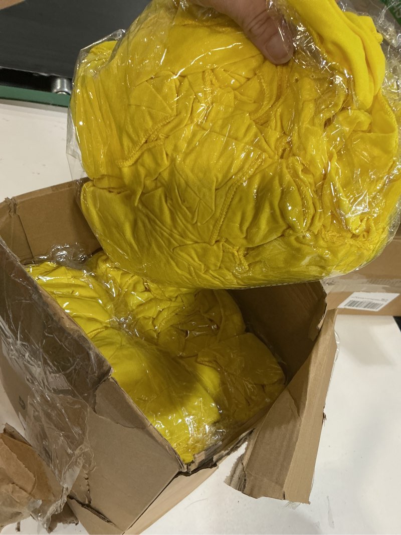 Condition photo showing Good Condition for moukeren 150 pcs spandex chair sashes bows bands chair covers decorations elastic ribbon seat ties for wedding birthday party banquet hotel events ceremony(yellow)