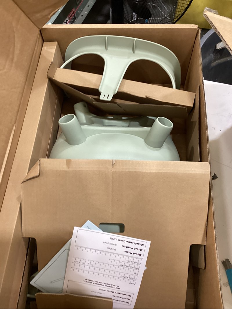 Condition photo showing As Is for lalo the chair convertible 3-in-1 high chair for babies & toddlers, dishwasher safe tray, adjustable footrest, sage sage high chair - basic