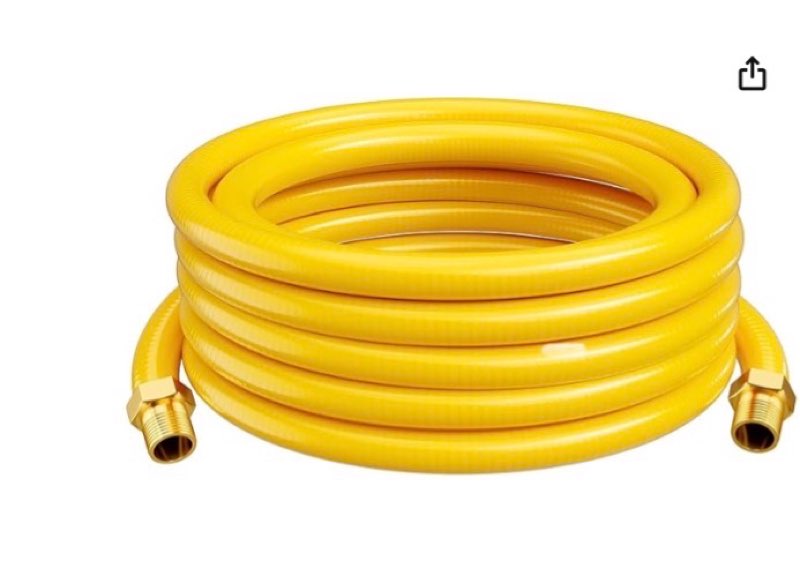 33FT CSST Flexible Propans Natta Corrugated stair* stairess piee! Propane Hose Pipe Gas Fle: 3/4 Kit 33FT with 2 Male #tings Gasflex Newltem