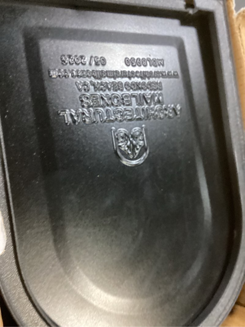 Condition photo showing As Is for Architectural Mailboxes Chadwick Galvanized Steel Post Mount Mailbox, 8950B-10, Black, Medium Capacity