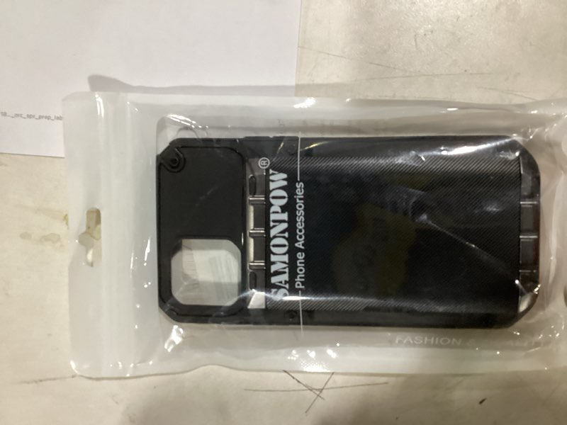 Condition photo showing New/Like New for SAMONPOW for iPhone 12/12 Pro Case Wallet with Card Holder [4 Cards] & Stand & Military-Grade Protection Heavy Duty Shockproof Hidden Card Slot Wallet Phone Case for iPhone 12/12 Pro for Women Men Black for iPhone 12/12 Pro