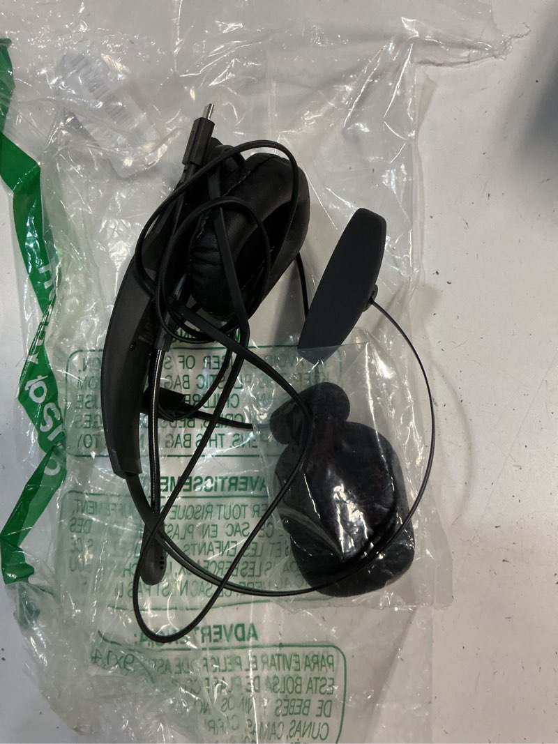 Condition photo showing As Is for blueparrott b350-xt noise cancelling bluetooth headset - updated design with industry leading sound & improved comfort, hands-free headset w/expanded wireless range & ip54 rated protection (renewed)