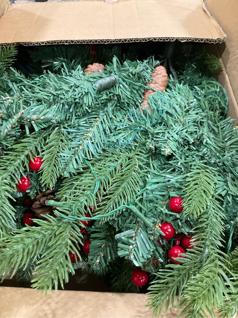 Condition photo showing Good Condition for joyhalo 2 pack set 30inch christmas urn filler with 40 lights in warm white and multicolor, christmas pot fillers with pvc&pe branches, outdoor xmas trees for porch pathway entryway yard decorations 30 in pe & pvc