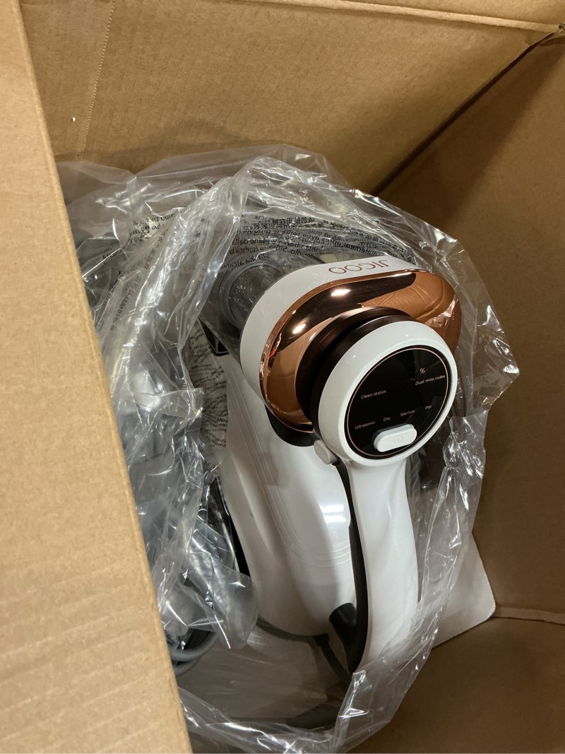 Condition photo showing Good Condition for JIGOO Bed Vacuum Cleaner with Dust Sensor, Mattress Vacuum Cleaner with UV & Ultrasonic and High Heating, 13Kpa Suction 500W Powerful Double-Cup Handheld Vacuums (J300, Corded) White