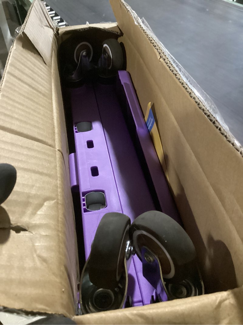 Condition photo showing Good Condition for Foldable Utility Cart Folding Portable Rolling Crate Handcart with Durable Heavy Duty Plastic Telescoping Handle Collapsible 4 Rotate Wheels for Travel Shopping Moving Luggage Office Use (Purple)