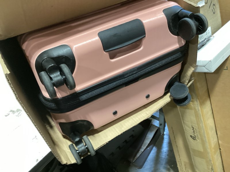 Condition photo showing Good Condition for u.s. traveler boren polycarbonate hardside rugged travel suitcase luggage with 8 spinner wheels, aluminum handle, pink, carry-on 22-inch, usb port carry-on 22-inch, usb port pink