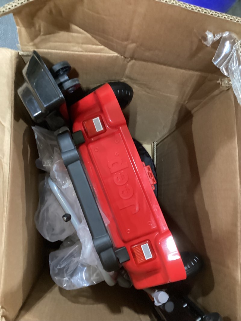Condition photo showing As Is for jeep classic wrangler 3-in-1 grow with me walker by delta children, red