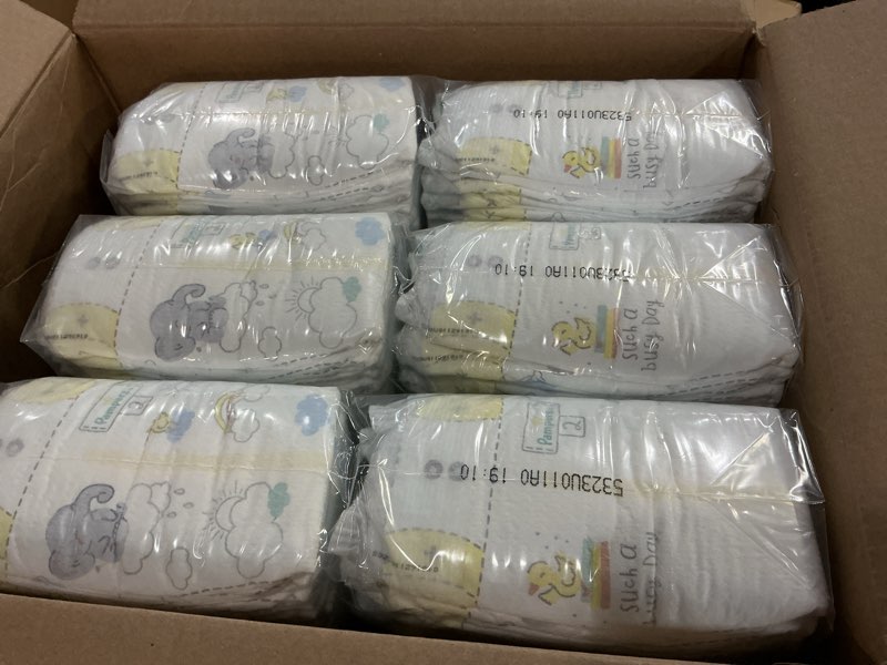 Condition photo showing New/Like New for Pampers Baby Diapers - Swaddlers - Size 2, 186 Count, Ultra Absorbent Disposable Infant Diaper
