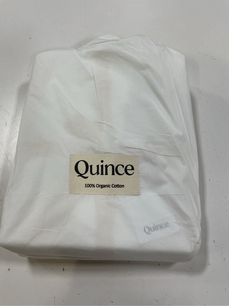 Condition photo showing Good Condition for organic crisp percale duvet cover, full/queen, white