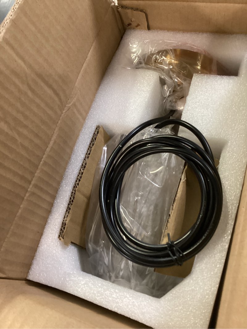 Condition photo showing New/Like New for Mid-Century Gold Ceiling Light Fixture - 8 Inch Semi Flush Mount Hallway Light with Hand-Blown Milk White Glass Shade,Easy Install Close to Ceiling Lighting for Small Entryway & Kitchen 8in Gold & White Glass SIMILAR 