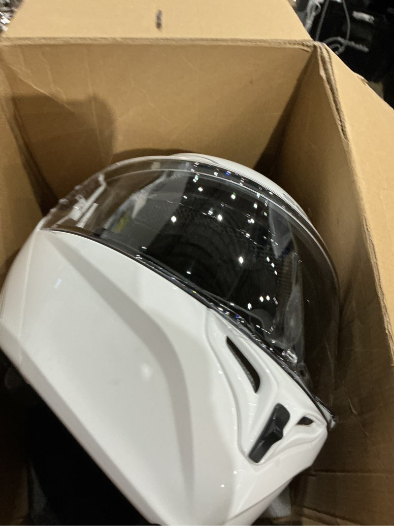 Condition photo showing Good Condition for sena outrush r bluetooth modular motorcycle helmet with intercom system (gloss white, l) large outrush r gloss white