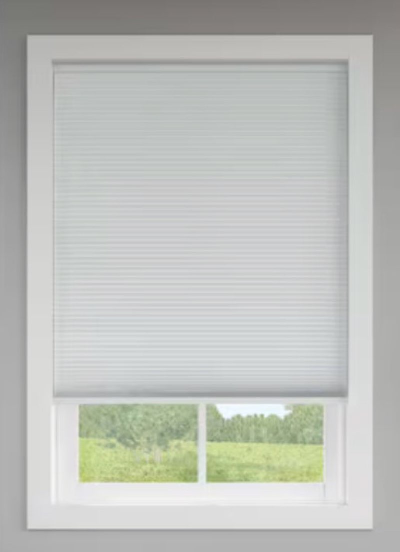 levolor trim+go 33-in x 72-in snow blackout cordless cellular shade