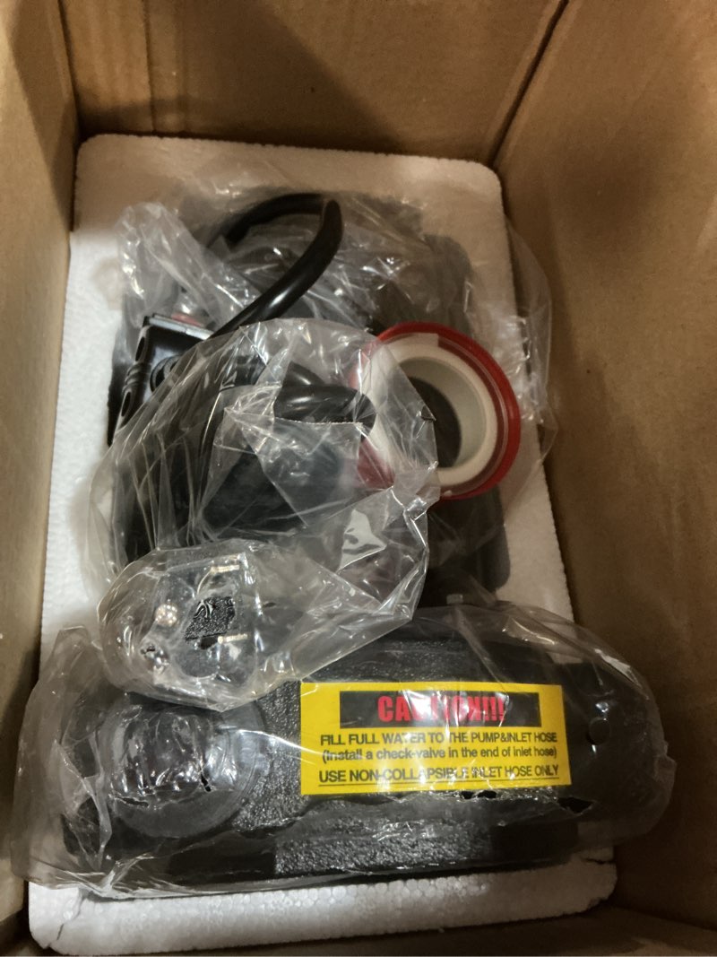 Condition photo showing Good Condition for 115Volt 1/2HP 1500 GPH Upgraded Heavy Duty High Pressure Cast Iron Casing Water Transfer Utility Pump with ON/OFF Switch,Brass Connectors and Suction Strainer 1/2HP Cast Iron Pump-With Switch