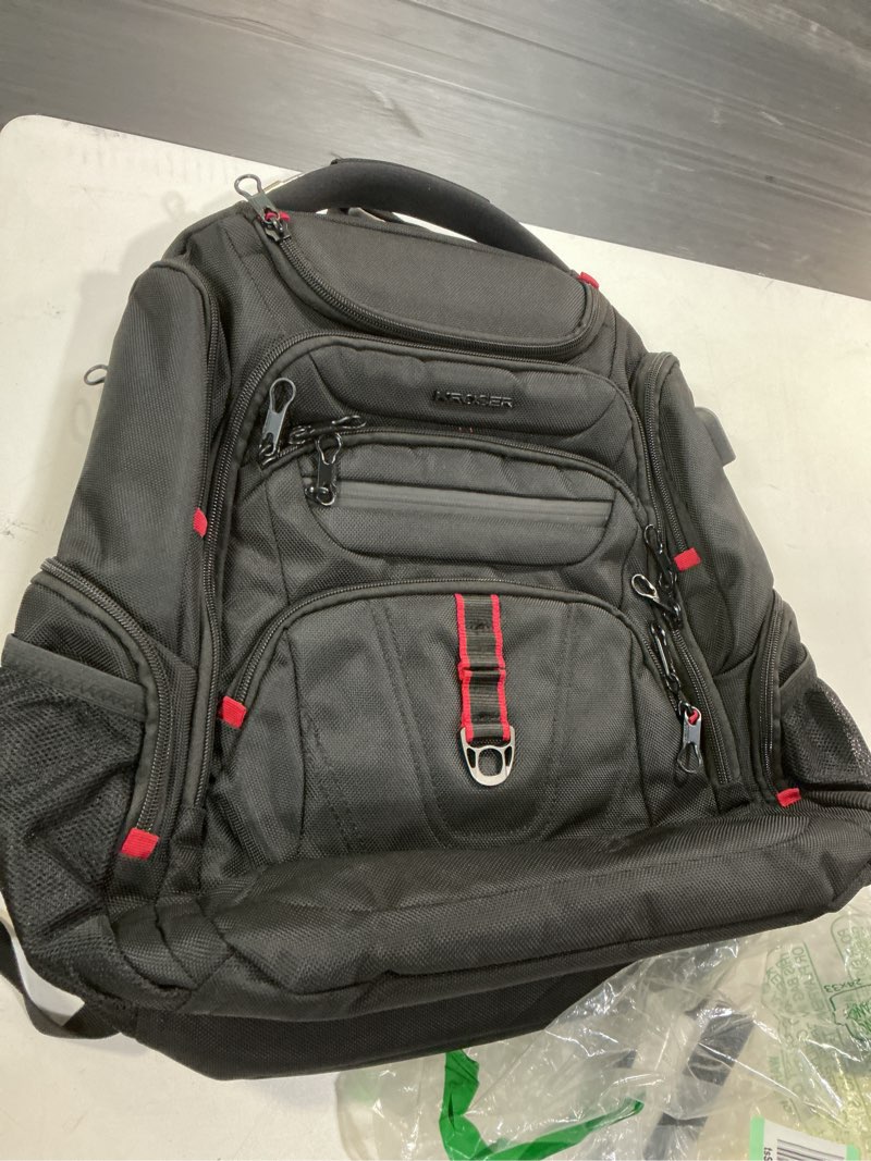 Condition photo showing Good Condition for KROSER TSA Friendly Travel Laptop Backpack 17.3 inch XL Computer Backpack Water-Repellent College Daypack Business Backpack with RFID Pockets & USB Port for Men/Women-Black