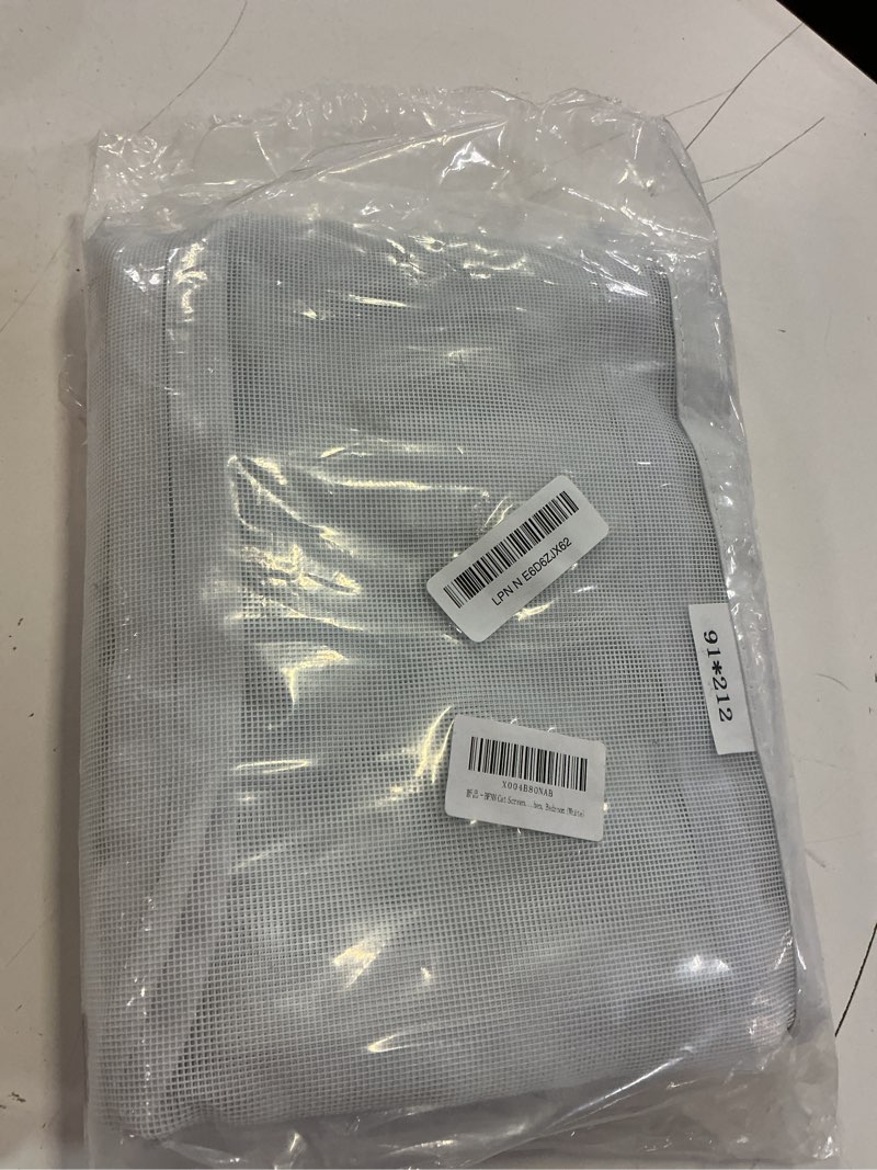 Condition photo showing Good Condition for bfnn cat screen door, extra tall cat-proof mesh gate, fit door size 32'' x 80'', anti-cat scratch mesh with zipper closure, for living room, kitchen, bedroom (white) white 35.4" w x 83.5" h