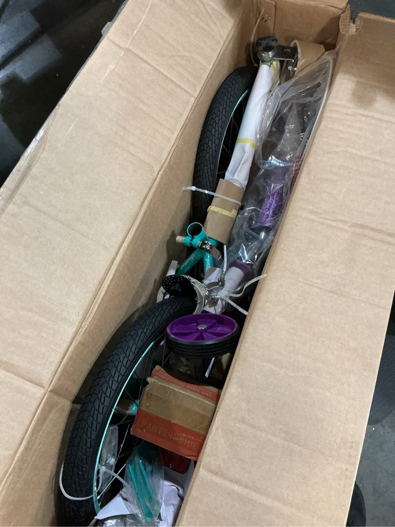 Condition photo showing Good Condition for (incomplete )schwinn elm bike, 18 inch bike for kids ages 5-9, smartstart ergonomic design for kids, adjustable seat grows with your child, rear coaster brake and front caliper brake, training bicycle