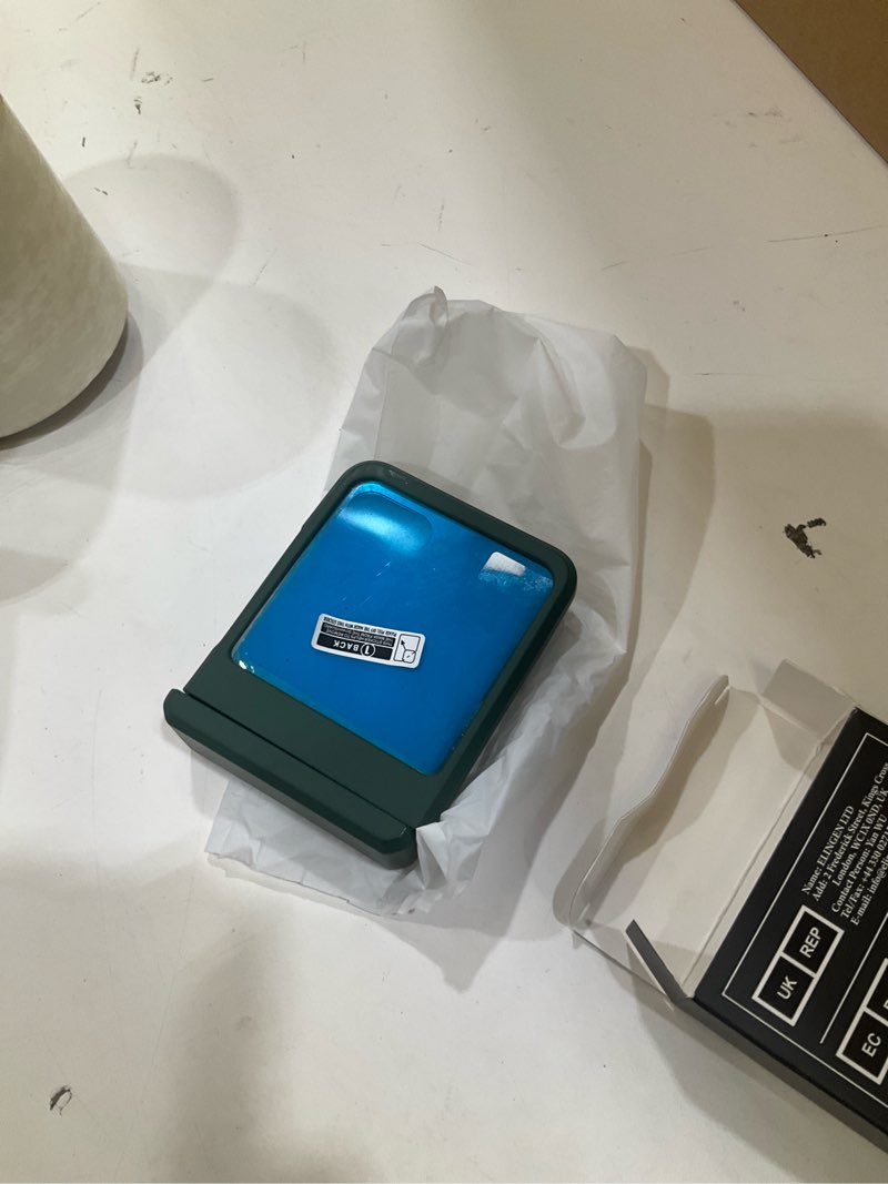 Condition photo showing Good Condition for atatoo for motorola razr 2025 case, built-in card holder (store 3 cards) & hinge protection & hd screen protector, military grade protection, sturdy durable wallet phone case for moto razr 2025, green green motorola razr 2025