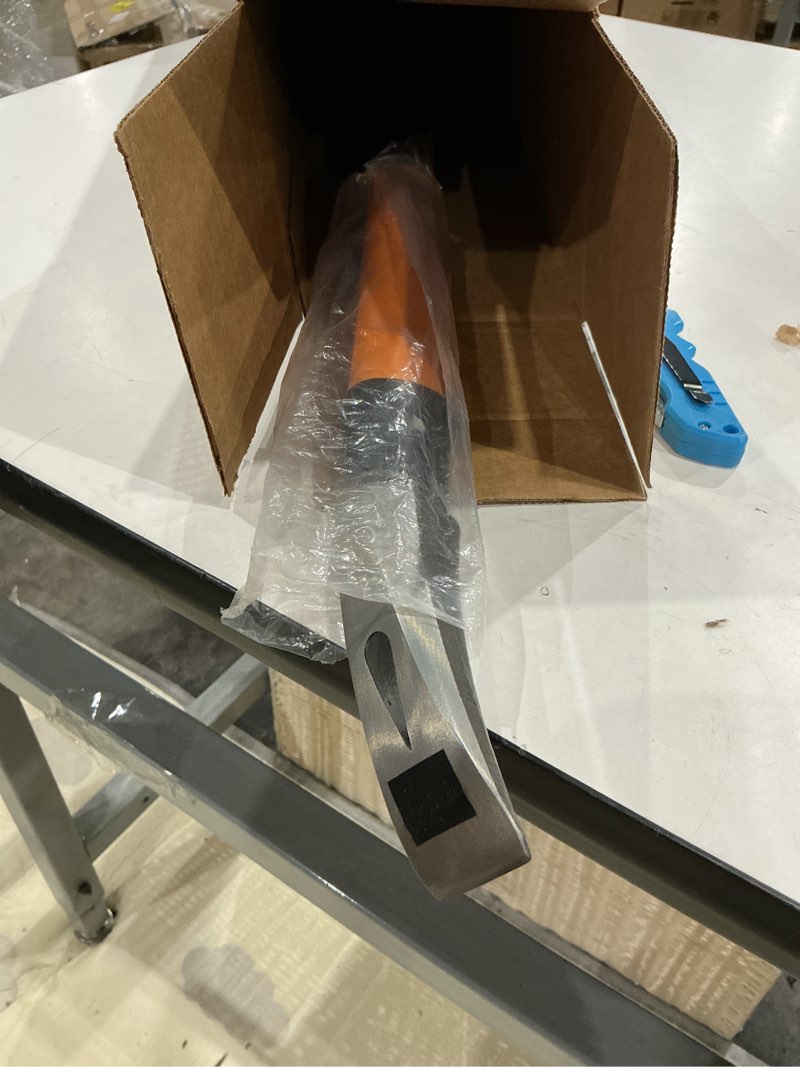 Condition photo showing Good Condition for fiskars isocore wrecking bar, board bender shock absorbing hammer and crowbar, 30 in demolition bar 30 in