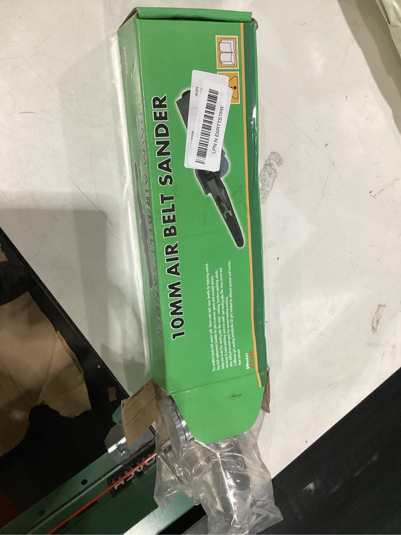 Condition photo showing Good Condition for mini handheld angle grinder industrial pneumatic tool mini air belt sander suitable for spot welding parts grinding, burr removal, chamfering and coating film removal operations