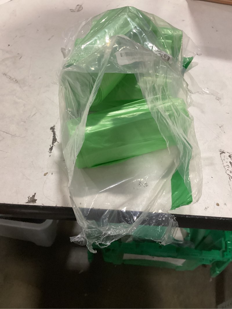 Condition photo showing Good Condition for Small Trash Bags 4-6 Gallon, Inwaysin 200 Count Biodegradable Trash Bags 4 Gallon, Extra Strong Small Garbage Bags Unscented, Size Expanded, Green, for Bathroom Bedroom Office Kitchen Trash Can 4Gal-Green-200