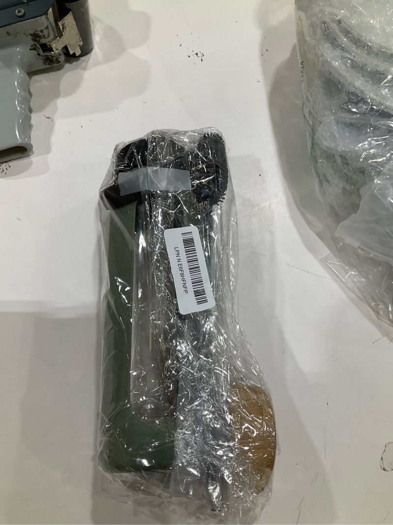 Condition photo showing Good Condition for fulbevy 25 oz glass water bottles - motivational tumbler water bottle time marker - borosilicate glass water bottle with silicone sleeve and 2 lids, handle spout & bamboo straw lid (olive) 25 ounces olive