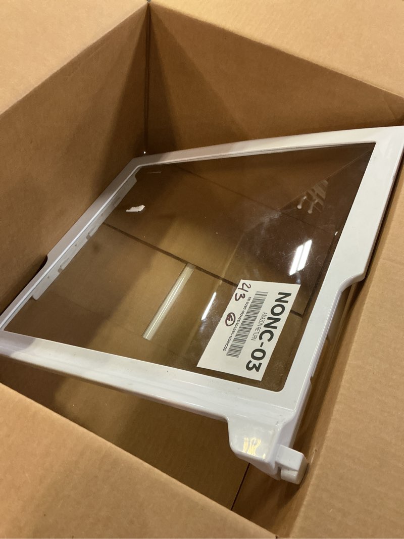 Condition photo showing As Is for MONST W10276348, WPW10276348, W10276344, 2309524, 2312014 Glass Shelf Compatible with Whirlpool, Kenmore, maytag, Amana, Crosley, etc, Refrigerator (Some Models), Part Number : AP6018411, PS11751713