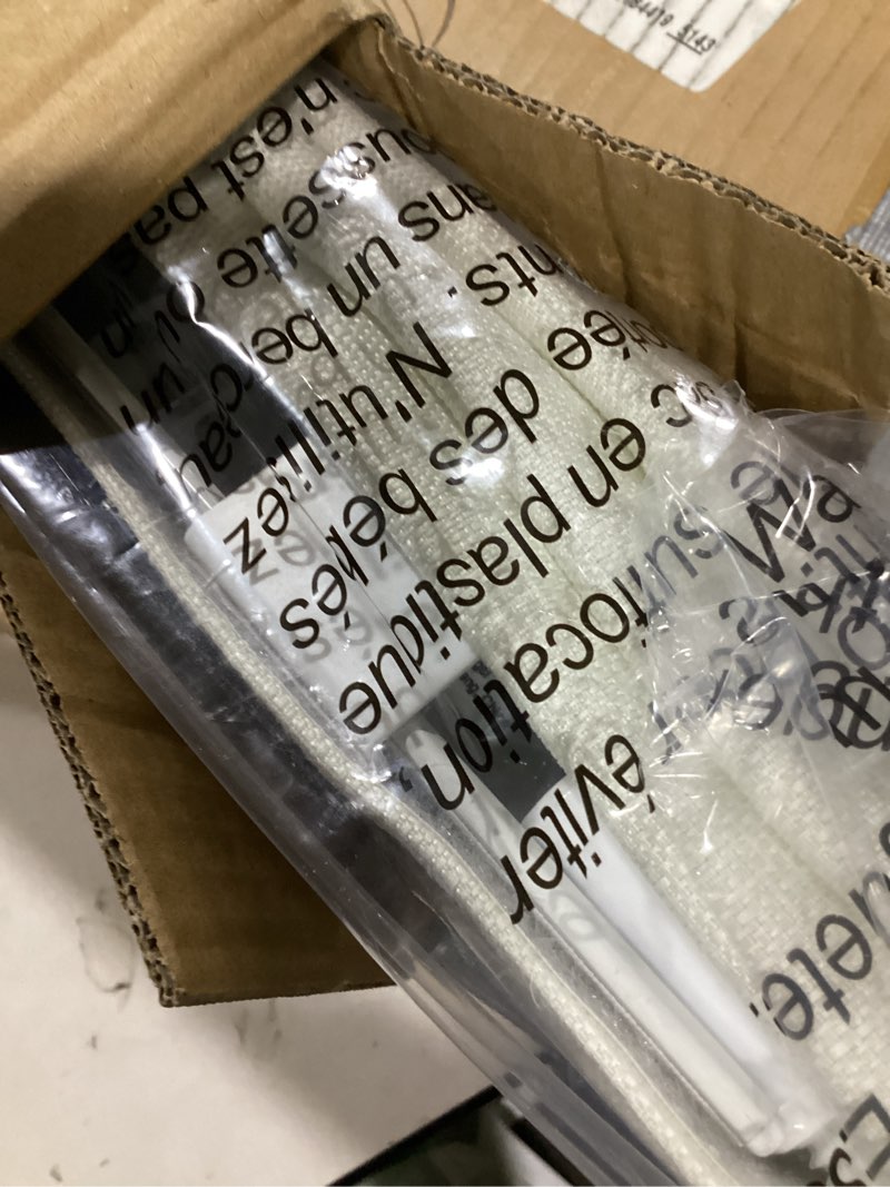 Condition photo showing As Is for lazblinds no drill roman shades for windows, cordless light filtering window shades with uv protection, polyester fabric for bedroom & living room, 30" w x 64" h, off white light filtering - off white 30"w x 64"h