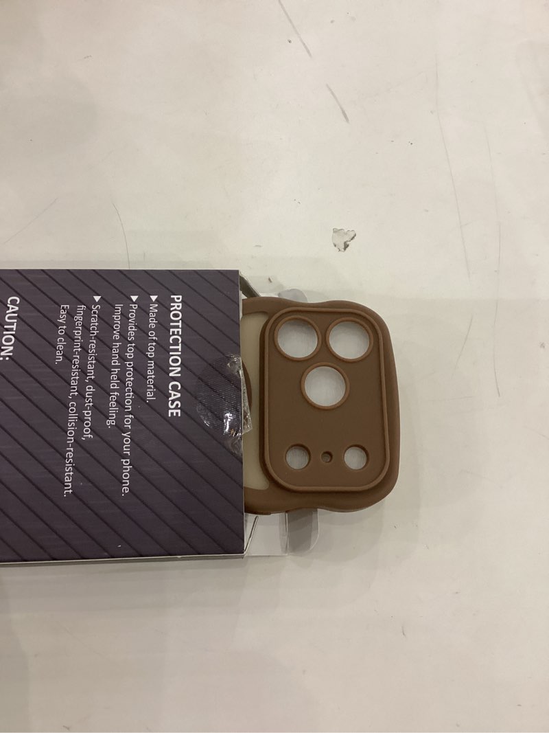 Condition photo showing As Is for Magnetic for iPhone 17 Pro Case, Cute Wavy [Full Camera Protection] [Fit for MagSafe], 1X Screen Protector+1X Wrist Strap, Trendy Translucent Matte Women Girly Phone Case for iPhone 17 Pro 6.3", Brown iPhone 17 Pro 6.3" B- Brown