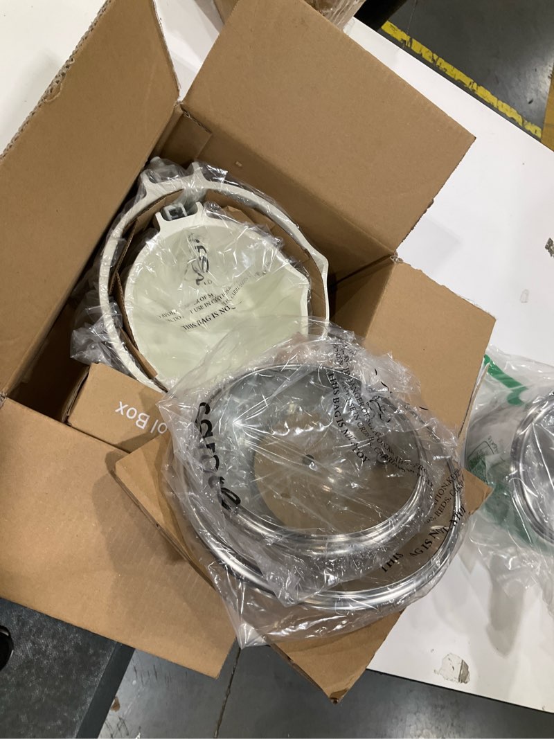 Condition photo showing Good Condition for carote 1.5qt & 3.0qt sauce pan sets with lid cooking pots nonstick saucepans cookware set with pour spout small kitchen pot, induction comptable, easy to clean, pfoa free (white granite) white 1.5qt+3qt