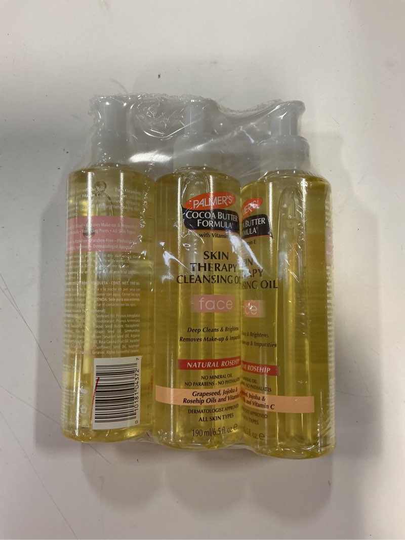 Condition photo showing New/Like New for Palmers Cocoa Butter Skin Therapy Cleansing Oil 6.5 Ounce (145ml) (3 Pack)