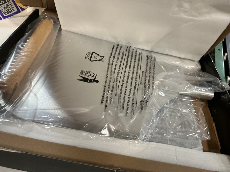 Condition photo showing New/Like New for pizza steel pro by hans grill | xl 1/4" thick square conductive metal baking steel for oven and bbq cooking pizzas | bake and grill bread and calzone with our cast iron pizza stone