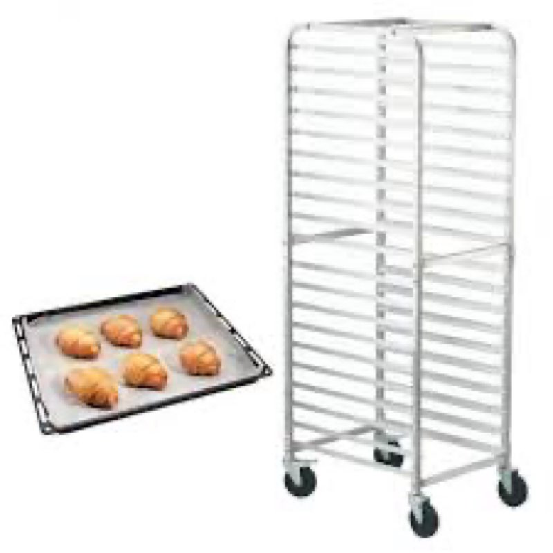 Bun Pan Rack, Bakery Rack 20 Tier with Wheels, Aluminum Sheet Pan Rack for Full & Half Sheet - Kitch