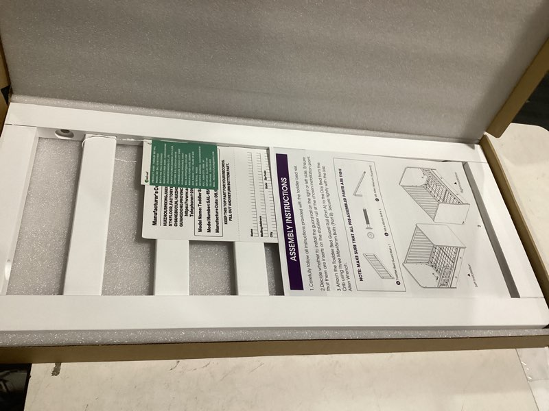 Condition photo showing New/Like New for Toddler Safe Guardrail Compatible with Delta Children Convertible Crib, Crib Rail for Prevent Toddler from Rolling Off The Bed, White